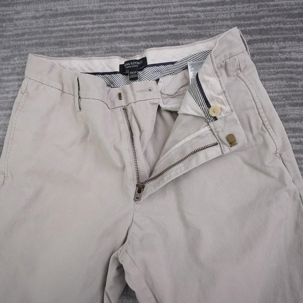 Banana Republic Gavin Chino Pants Mens 30x30 (31x28.75) Khaki Tan Straight Leg